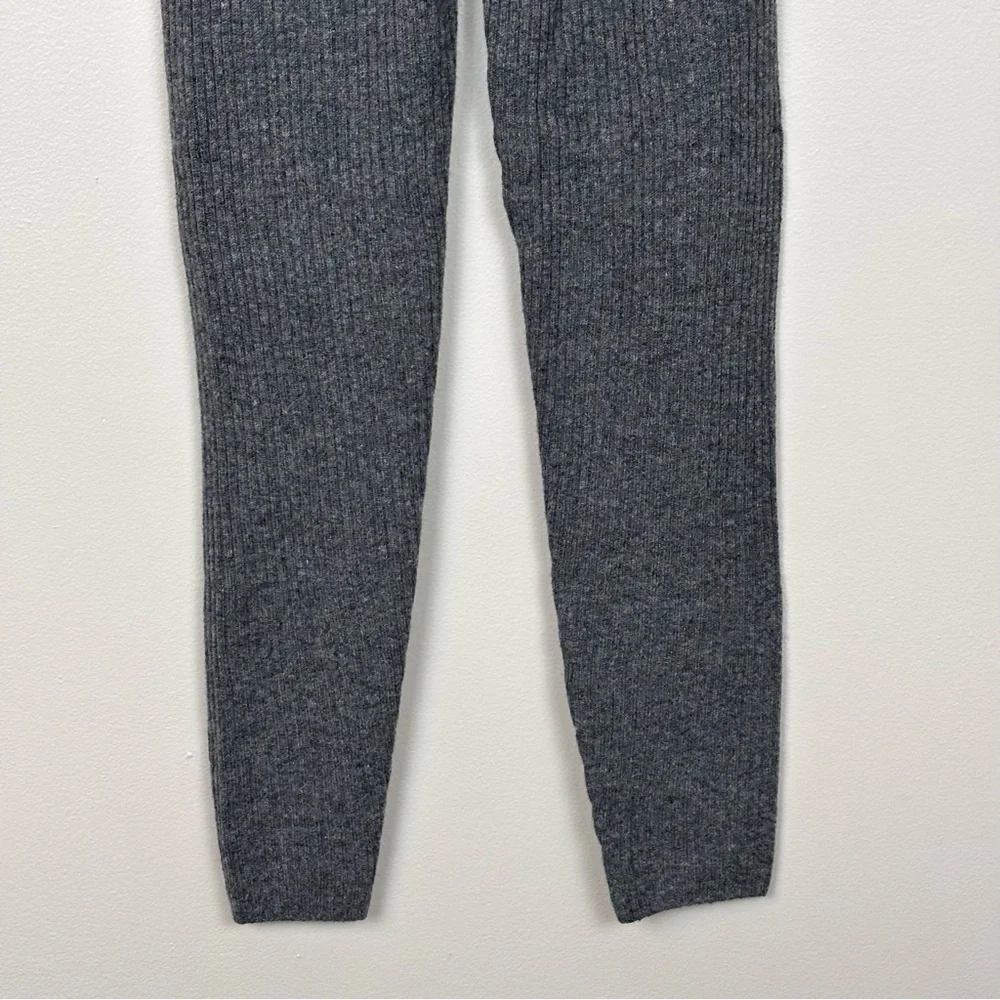 Neiman Marcus‎ Pants Womens XS Heather Grey Cashmere Skinny Leg Ribbed Pull On